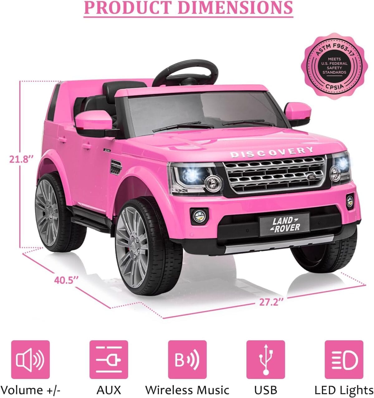 Ride On Car - Pink 12V
