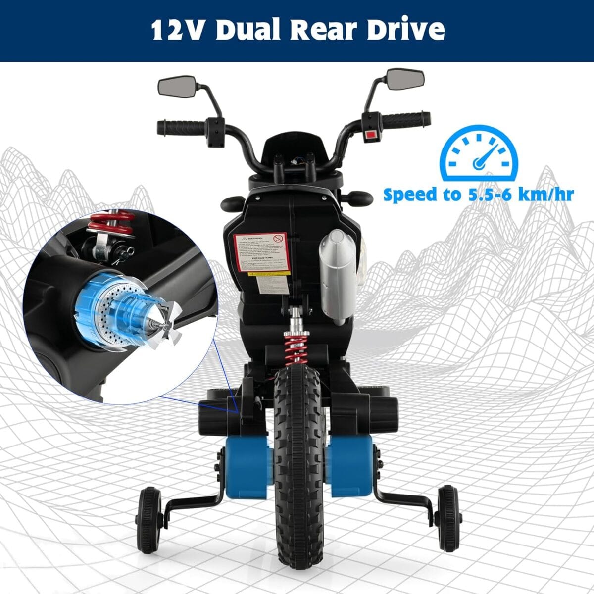 KIDS Ride On Dirt Bike 12v Green