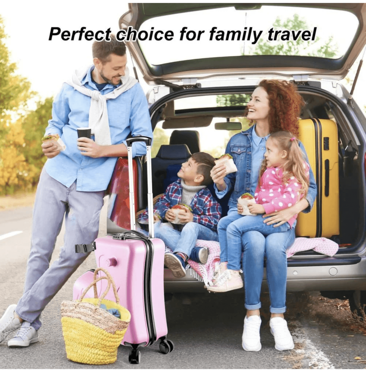 Ride-On Suitcase for Travel - Pink