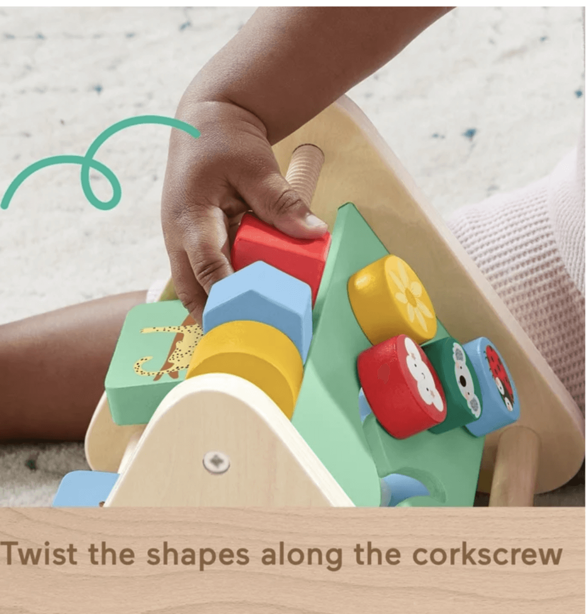 Set of 2 - Wooden baby Toys
